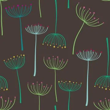 Flower seamless pattern background. Vector illustration. Stock Illustration