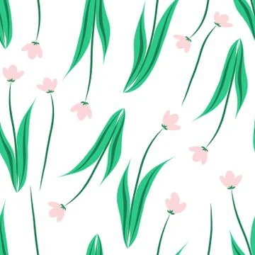 Flower seamless pattern background. Vector illustration. Stock Illustration