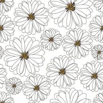 Flower seamless pattern background. Vector illustration. Stock Illustration