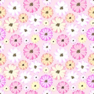 Flower seamless pattern background. Vector illustration. Illustrazione stock