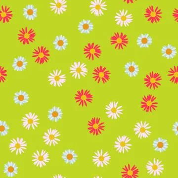 Flower Seamless Pattern Background. Vector Illustration 스톡 일러스트