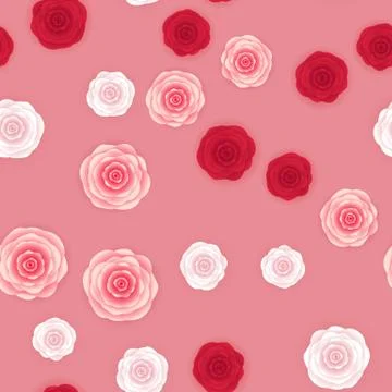Flower Seamless Pattern Background. Vector Illustration EPS10 Stock Illustration