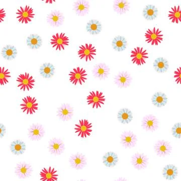 Flower Seamless Pattern Background. Vector Illustration Stock Illustration