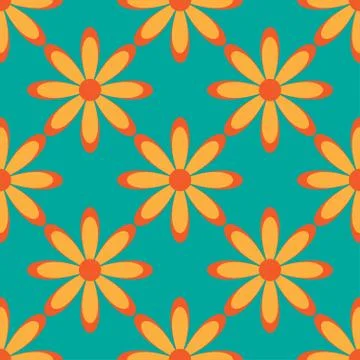 Flower seamless pattern bright colors Stock Illustration