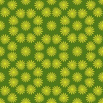 Flower seamless pattern bright green colors Stock Illustration