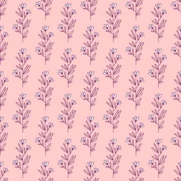 Flower seamless pattern design for paper page fill, textile print. Floral ele Stock Illustration