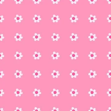 Flower seamless pattern design in pink color. Stock Illustration