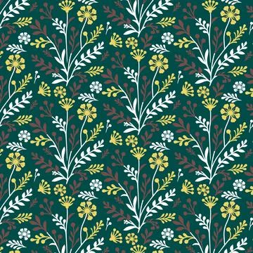 Flower seamless pattern for fabric wallpaper and textile print on demand design Stock Illustration