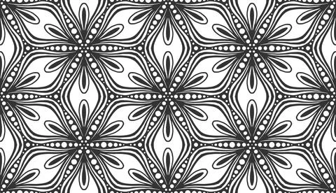 Flower seamless pattern floral texture fabric tile Stock Illustration