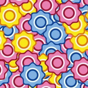 Flower seamless pattern Stock Illustration