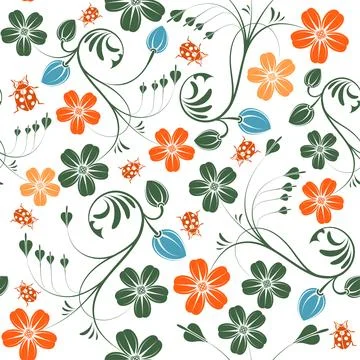 Flower seamless pattern 스톡 일러스트