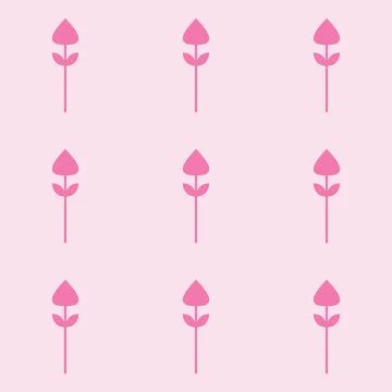 Flower seamless pattern vector floral shape doodle plant abstract background  Stock Illustration