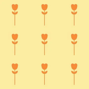 Flower seamless pattern vector floral shape doodle plant abstract background  스톡 일러스트