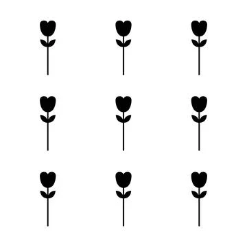 Flower seamless pattern vector floral shape doodle plant abstract background  Illustrazione stock