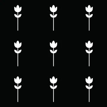 Flower seamless pattern vector floral shape doodle plant abstract background  스톡 일러스트