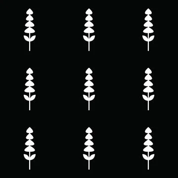 Flower seamless pattern vector floral shape doodle plant abstract background  Illustrazione stock