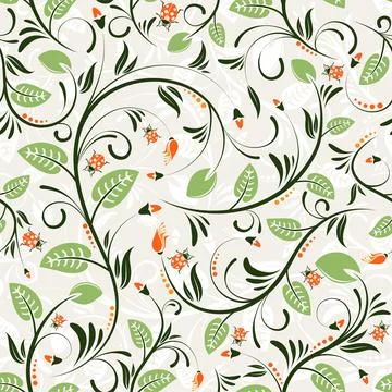 Flower seamless patterns Stock Illustration