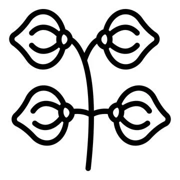 Flower seed icon outline vector. Buckwheat plant 스톡 일러스트