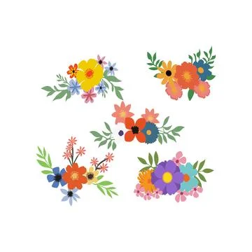 Flower set Stock Illustration