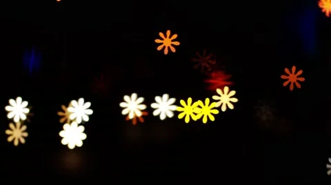 Flower shape bokeh Stock Footage 56270014