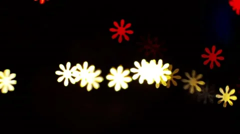 Flower shape bokeh lighting Stock Footage 56269463