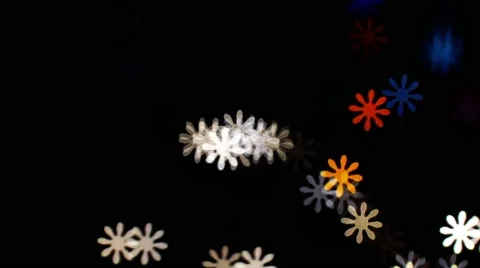 Flower shape bokeh lighting Stock Footage 56269854