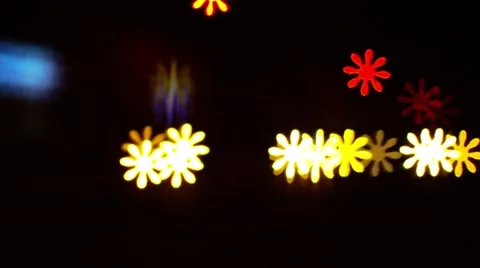 Flower shape bokeh lighting Stock Footage 56269855