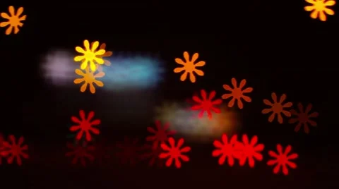 Flower shape bokeh lighting Stock Footage 56269931