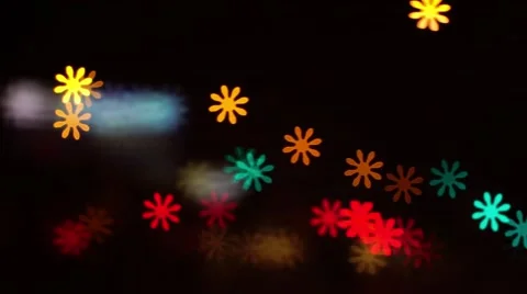 Flower shape bokeh lighting Stock Footage 56269948
