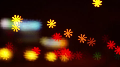 Flower shape bokeh lighting Stock Footage 56269962
