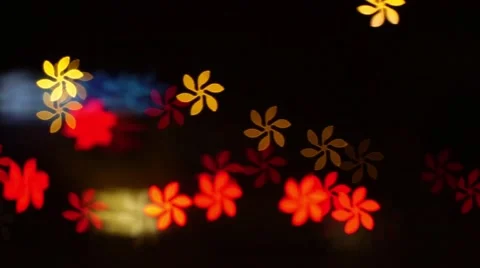 Flower shape bokeh lighting Stock Footage 56269970