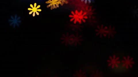 Flower shape bokeh lighting Stock Footage 56269986