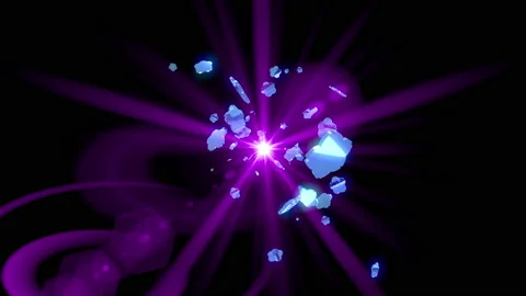 Flower shape light glow particle loop animation Stock Footage 152925801