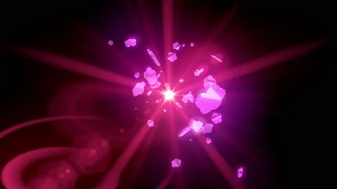 Flower shape light glow particle loop animation Stock Footage 152925830