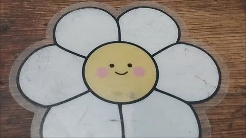 Flower shape made of plastic Stock Footage 296303574