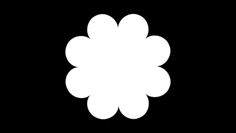 Flower shape rotating Film Frame Matte Overlay animation. Stock Footage 335494730