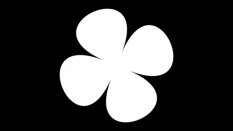 Flower shape rotating Film Frame Matte Overlay animation. Video stock 335494755