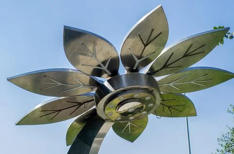 Flower shape Solar Light for future Stock Photos