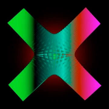 Flower in the shape of X Stock Illustration