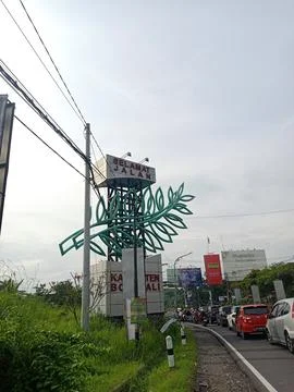 Flower-shaped border building made of iron Stock Photos