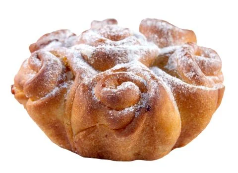 Flower-shaped cake Stock Photos
