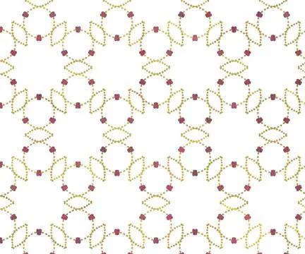 Flower shaped mandala repeat pattern design Stock Illustration