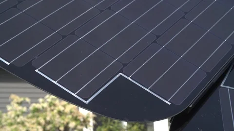 Flower shaped solar panel Stock Footage 93525786