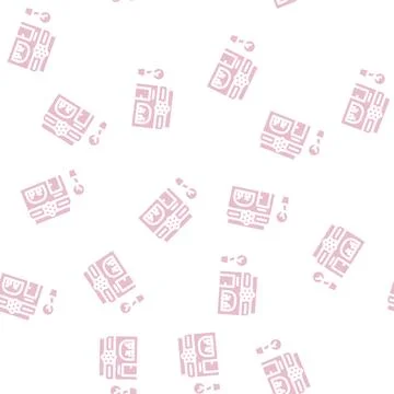 Flower shop glyph vector seamless pattern Stockillustratie
