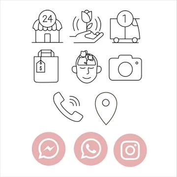 Flower shop icon Stock Illustration