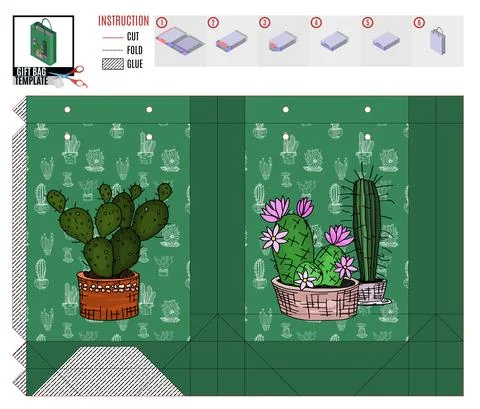 Flower shop package pattern with botanical plants イラスト素材