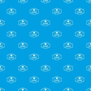 Flower shop pattern vector seamless blue 스톡 일러스트
