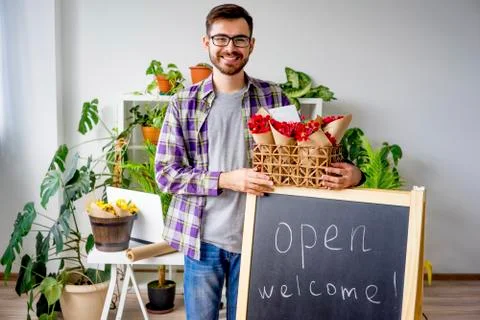 A flower shop Stock Photos
