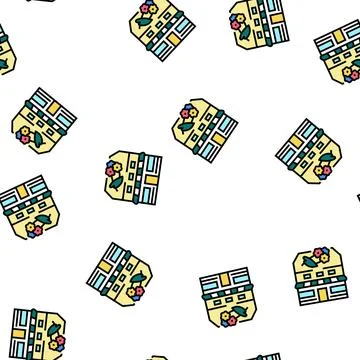 Flower shop vector seamless pattern イラスト素材