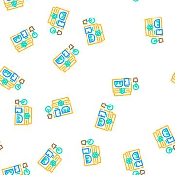 Flower shop vector seamless pattern Stock Illustration